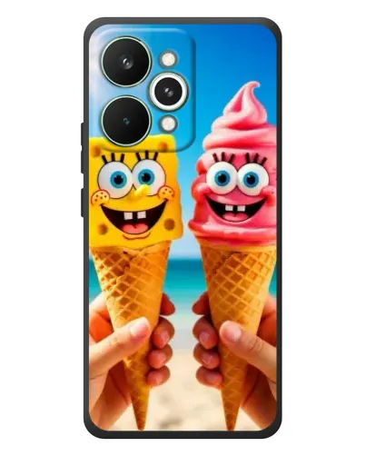 Чехол для Realme 15 Pro с картинкой «Спанч Боб мороженое»