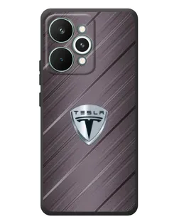 Чехол для Realme 15 Pro с картинкой «Металлическая текстура Tesla»