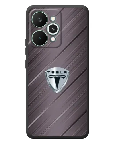 Чехол для Realme 15 Pro с картинкой «Металлическая текстура Tesla» Чехол для Realme 15 Pro с картинкой «Металлическая текстура Tesla»