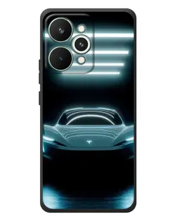 Чехол для Realme 15 Pro с картинкой «Tesla в неоне»