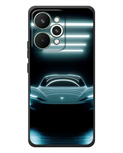 Чехол для Realme 15 Pro с картинкой «Tesla в неоне» Чехол для Realme 15 Pro с картинкой «Tesla в неоне»