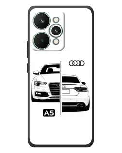Чехол для Realme 15 Pro с картинкой «Audi — контрастный дизайн»