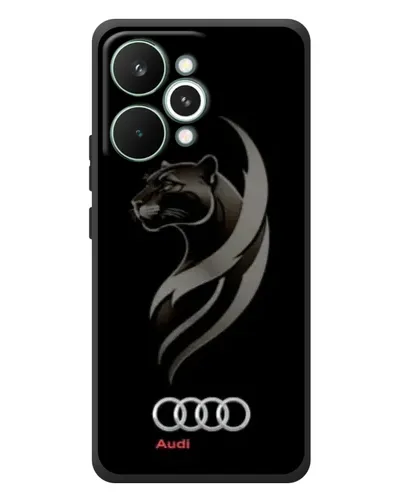 Чехол для Realme 15 Pro с картинкой «Графика — пантера и Audi»