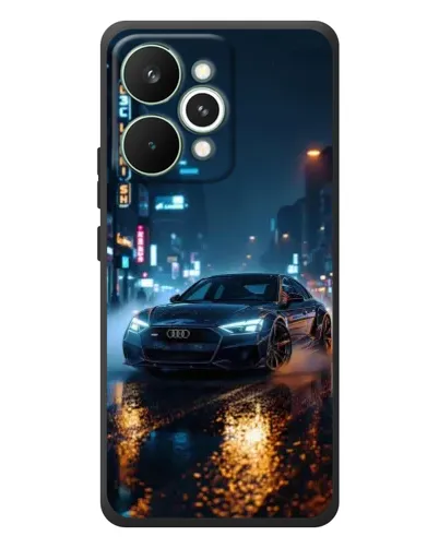 Чехол для Realme 15 Pro с картинкой «Ночной город и Audi»