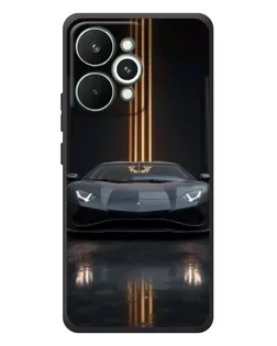Чехол для Realme 15 Pro с картинкой «Lamborghini золотые линии»