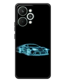 Чехол для Realme 15 Pro с картинкой «Неоновый контур Lamborghini»