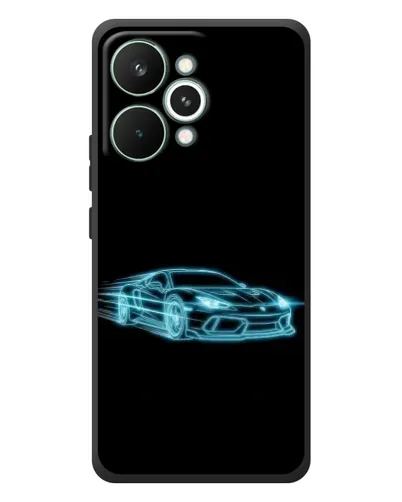 Чехол для Realme 15 Pro с картинкой «Неоновый контур Lamborghini»
