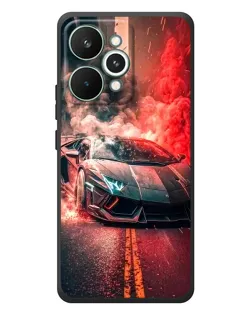 Чехол для Realme 15 Pro с картинкой «Lamborghini красный дым»