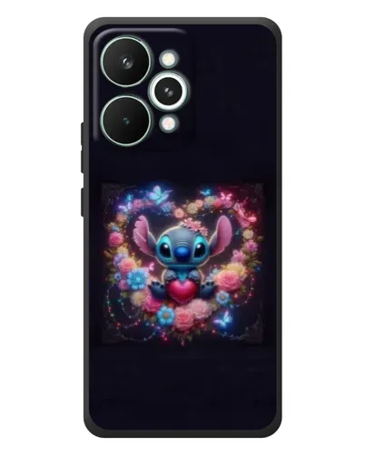 Чехол для Realme 15 Pro с картинкой «Stitch в цветах»