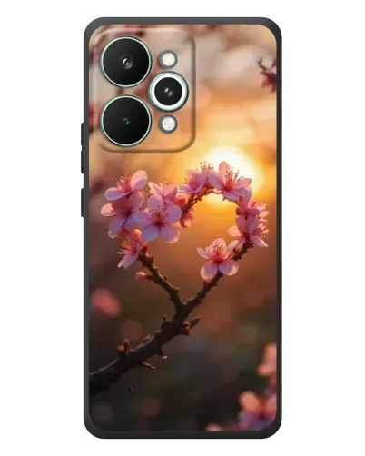 Чохол для Realme 15 Pro з картинкою «Рожевий цвіт сердечко на тлі заходу» Чохол для Realme 15 Pro з картинкою «Рожевий цвіт сердечко на тлі заходу»