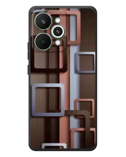 Чохол для Realme 15 Pro з картинкою «Коричневі об'ємні квадрати» Чохол для Realme 15 Pro з картинкою «Коричневі об'ємні квадрати»