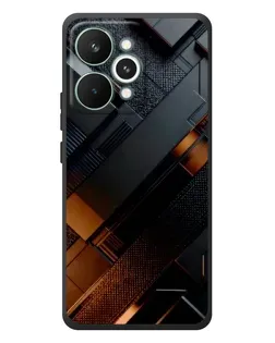 Чохол для Realme 15 Pro з картинкою «Чорні геометричні блоки»