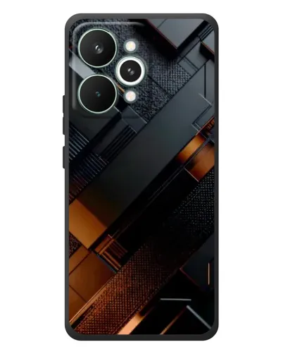 Чохол для Realme 15 Pro з картинкою «Чорні геометричні блоки»