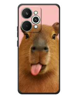 Чехол для Realme 15 Pro с картинкой «Капибара с языком»