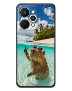 Чехол для Realme 15 Pro с картинкой «Капибара на море»