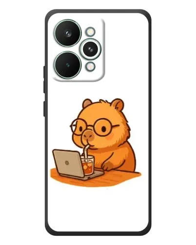 Чехол для Realme 15 Pro с картинкой «Капибара с ноутбуком» Чехол для Realme 15 Pro с картинкой «Капибара с ноутбуком»