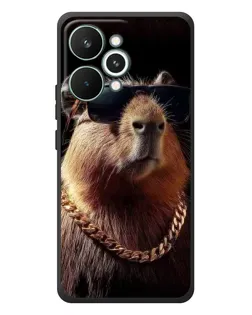 Чехол для Realme 15 Pro с картинкой «Капибара золотая цепь»