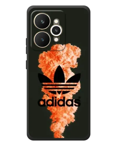 Чехол для Realme 15 с картинкой «Оранжевый дым Adidas»