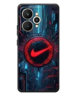 Чехол для Realme 15 с картинкой «Техногенный стиль Nike»