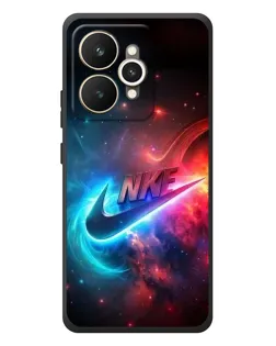 Чехол для Realme 15 с картинкой «Огненный логотип Nike»