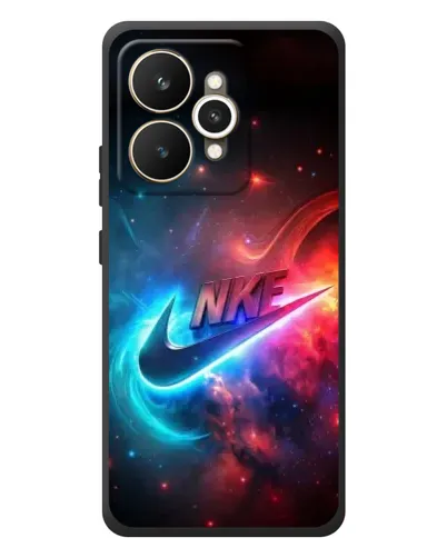 Чехол для Realme 15 с картинкой «Огненный логотип Nike»
