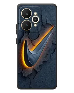 Чехол для Realme 15 с картинкой «Объемный логотип Найк»