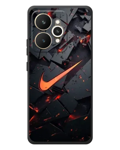 Чехол для Realme 15 с картинкой «Nike — эффект разломов»