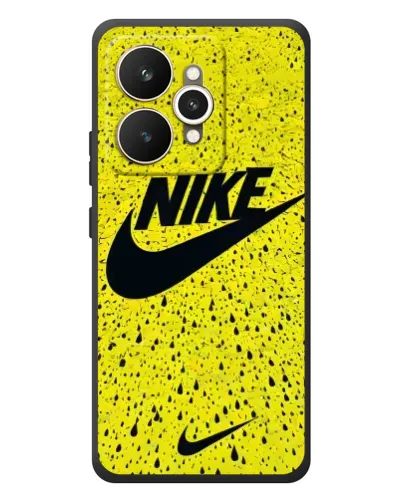 Чехол для Realme 15 с картинкой «Желтый текстурный Nike»