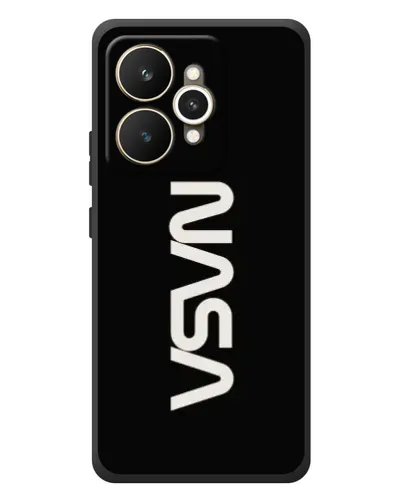 Чехол для Realme 15 с картинкой «NASA — вертикальный логотип»