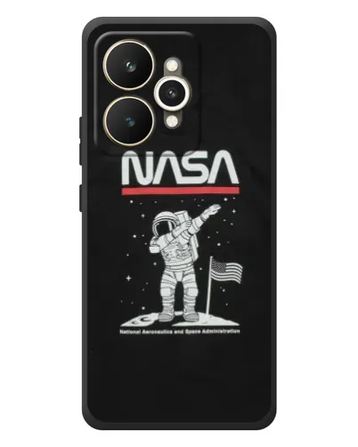 Чехол для Realme 15 с картинкой «NASA — шагаем по Луне»