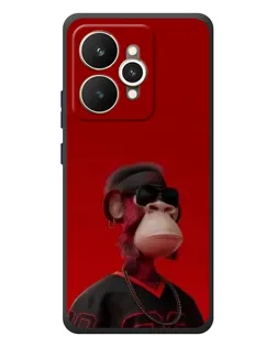 Чехол для Realme 15 с картинкой «Bored Ape в красном»