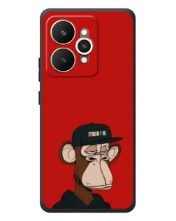 Чехол для Realme 15 с картинкой «Bored Ape — красный фон»