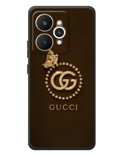 Чехол для Realme 15 с картинкой «Gucci — золотая бабочка»