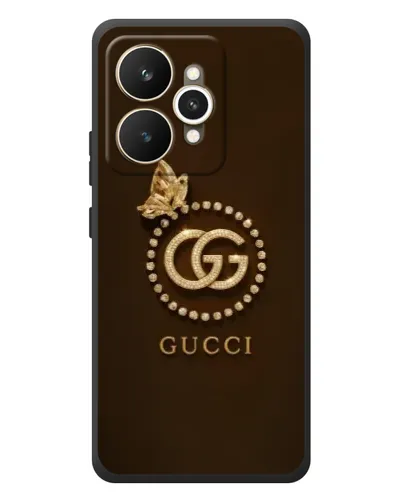 Чехол для Realme 15 с картинкой «Gucci — золотая бабочка»
