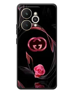 Чехол для Realme 15 с картинкой «Gucci — неоновая роза»