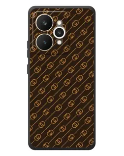Чехол для Realme 15 с картинкой «Gucci — золотые диагонали»
