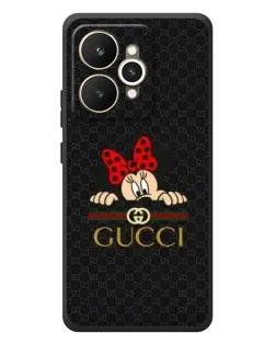 Чехол для Realme 15 с картинкой «Минни Маус Gucci — черный»