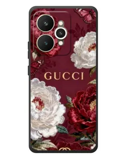 Чохол для Realme 15 з картинкою «Gucci — бордові троянди»