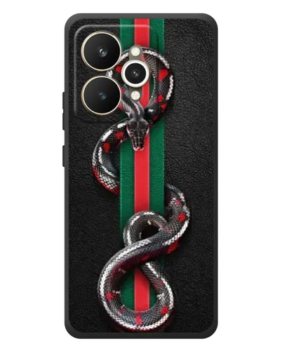 Чехол для Realme 15 с картинкой «Gucci — змея на полосе» Чехол для Realme 15 с картинкой «Gucci — змея на полосе»