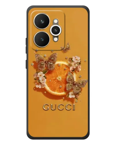 Чехол для Realme 15 с картинкой «Gucci — золотые бабочки» Чехол для Realme 15 с картинкой «Gucci — золотые бабочки»