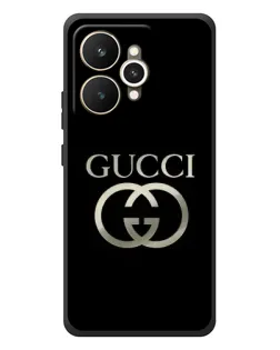 Чохол для Realme 15 з картинкою «Gucci — золото на чорному»