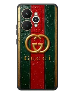 Чохол для Realme 15 з картинкою «Gucci — фірмова смуга та золото»