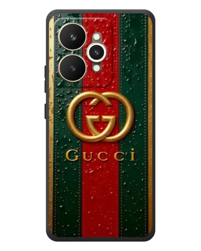 Чохол для Realme 15 з картинкою «Gucci — фірмова смуга та золото» Чохол для Realme 15 з картинкою «Gucci — фірмова смуга та золото»