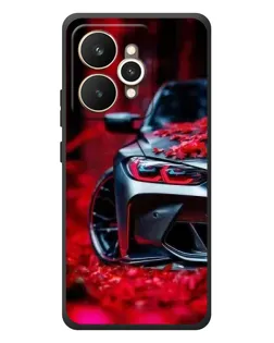 Чехол для Realme 15 с картинкой «Спортивная BMW и цветы» Чехол для Realme 15 с картинкой «Спортивная BMW и цветы»