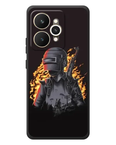 Чехол для Realme 15 с картинкой «PUBG — огненный силуэт» Чехол для Realme 15 с картинкой «PUBG — огненный силуэт»
