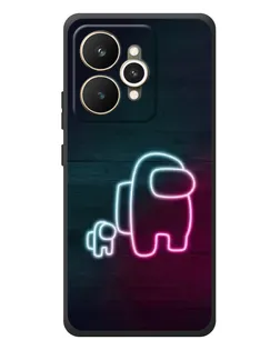 Чехол для Realme 15 с картинкой «Among Us неон-арт»