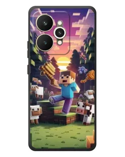Чехол для Realme 15 с картинкой «Стив на ферме»