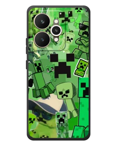 Чехол для Realme 15 с картинкой «Криперы Minecraft»