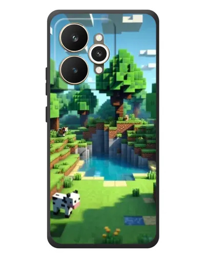 Чехол для Realme 15 с картинкой «Minecraft летний день»