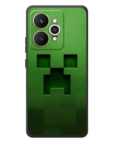 Чехол для Realme 15 с картинкой «Крипер микро-дизайн»